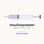 Insulinsprøyte 30G x 8 mm med 1 ml gradert sylinder